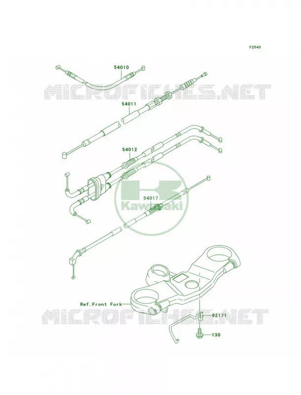 Cables Kawasaki MOTOS 600 2003 Ninja ZX-6RR  ZX600-K1