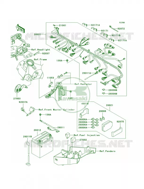 Chassis Electrical Equipment Kawasaki MOTOS 636 2003 Ninja ZX-6R  ZX636-B1