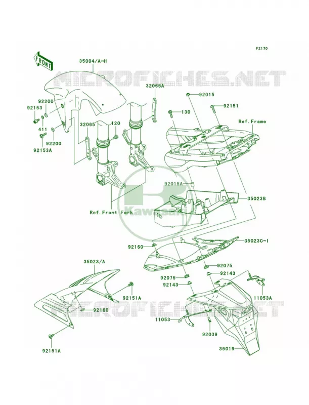 Fenders Kawasaki MOTOS 636 2003 Ninja ZX-6R  ZX636-B1