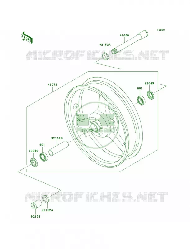 Front Wheel Kawasaki MOTOS 636 2003 Ninja ZX-6R  ZX636-B1
