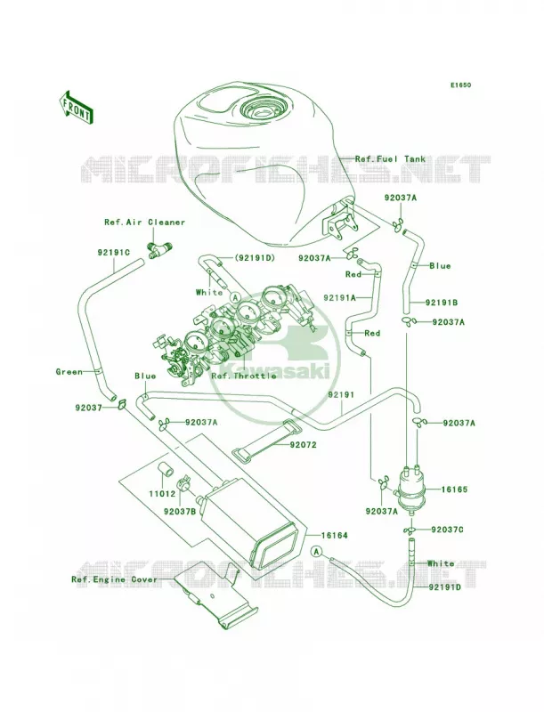 Fuel Evaporative SystemCA Kawasaki MOTOS 636 2003 Ninja ZX-6R  ZX636-B1