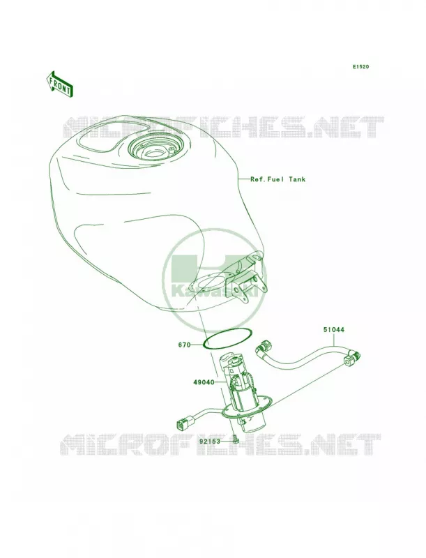 Fuel Pump Kawasaki MOTOS 636 2003 Ninja ZX-6R  ZX636-B1