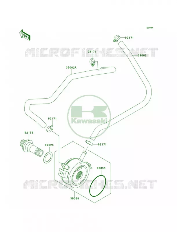 Oil Cooler Kawasaki MOTOS 636 2003 Ninja ZX-6R  ZX636-B1