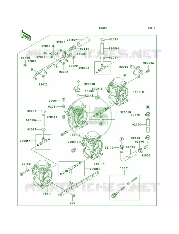 Carburetor Kawasaki MOTOS 750 2003 Ninja ZX-7R  ZX750-P8