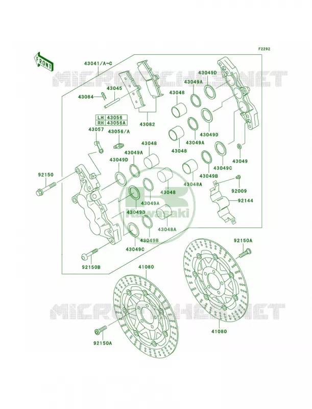 Front Brake Kawasaki MOTOS 750 2003 Ninja ZX-7R  ZX750-P8