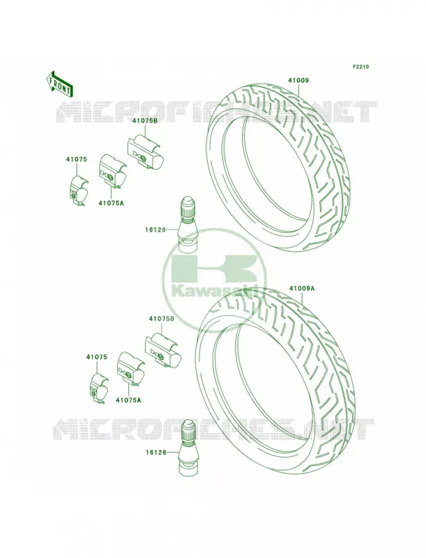 Tires Kawasaki MOTOS 750 2003 Ninja ZX-7R  ZX750-P8