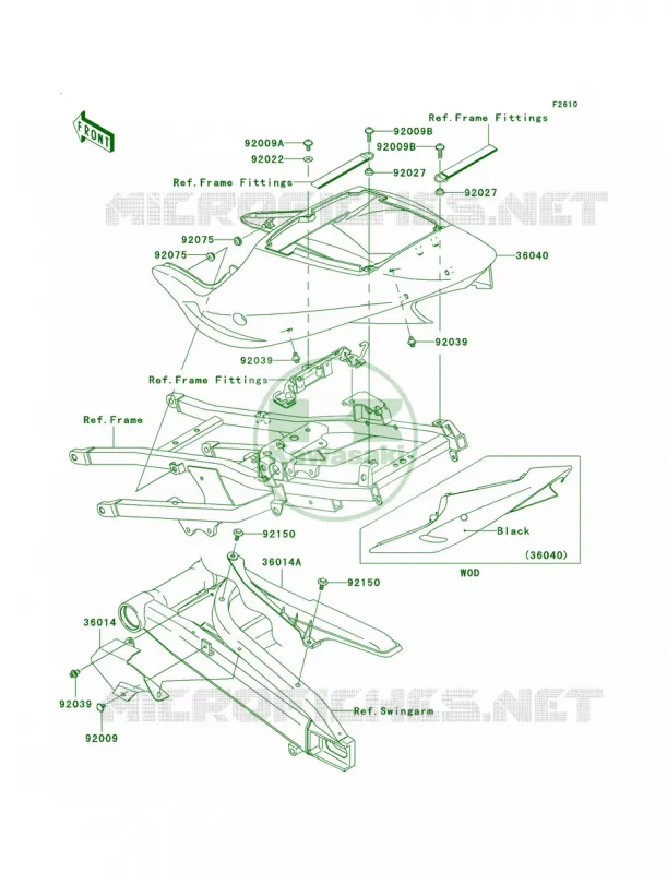 Side CoversChain CoverZX900-F1 Kawasaki MOTOS 900 2003 Ninja ZX-9R  ZX900-F2