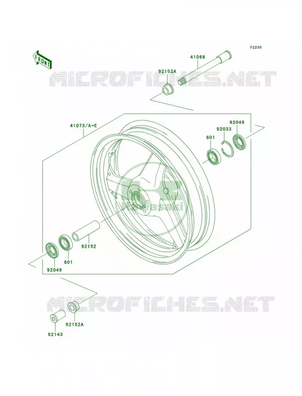 Front Wheel Kawasaki MOTOS 1200 2002 Ninja ZX-12R  ZX1200-B1