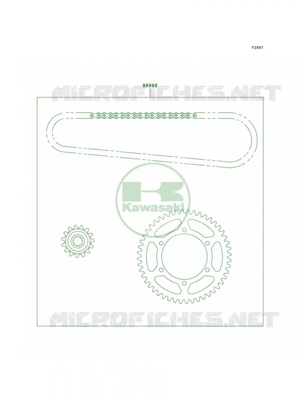 Chain Kit Kawasaki MOTOS 600 2002 Ninja ZX-6  ZX600-E10