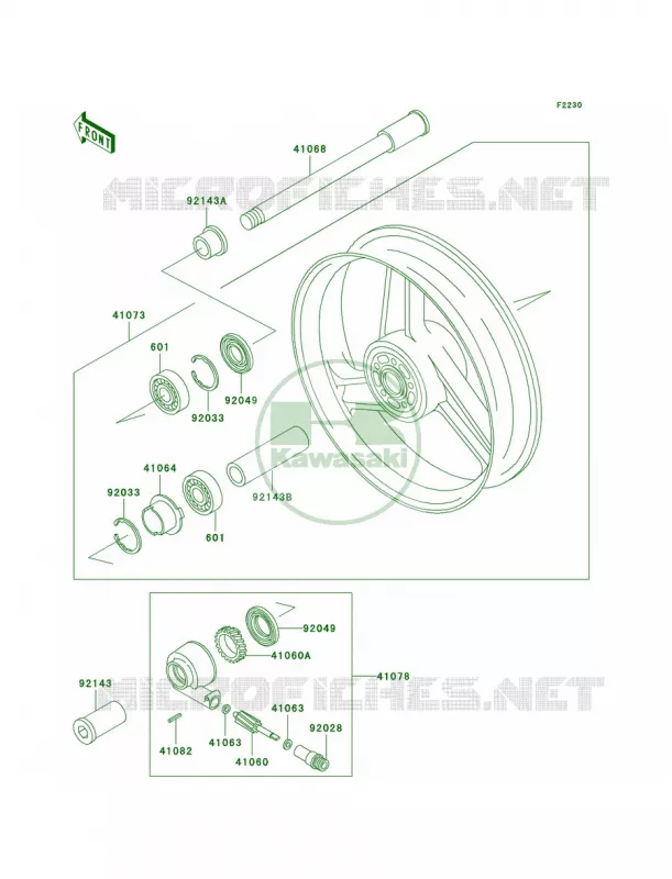 Front Wheel Kawasaki MOTOS 600 2002 Ninja ZX-6  ZX600-E10