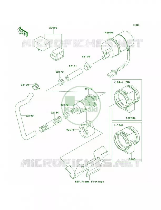 Fuel Pump Kawasaki MOTOS 600 2002 Ninja ZX-6  ZX600-E10