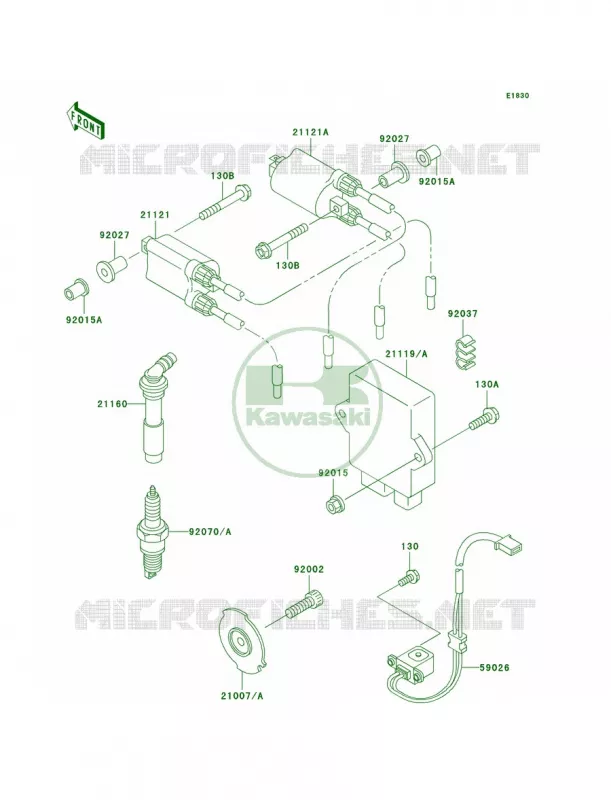 Ignition System Kawasaki MOTOS 600 2002 Ninja ZX-6  ZX600-E10