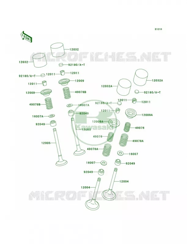 Valves Kawasaki MOTOS 600 2002 Ninja ZX-6  ZX600-E10