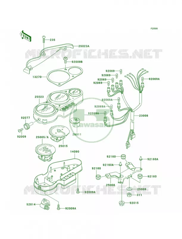 Meters Kawasaki MOTOS 750 2002 Ninja ZX-7R  ZX750-P7