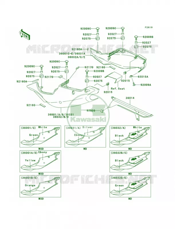 Side CoversChain Cover Kawasaki MOTOS 750 2002 Ninja ZX-7R  ZX750-P7