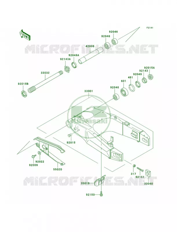 Swingarm Kawasaki MOTOS 750 2002 Ninja ZX-7R  ZX750-P7