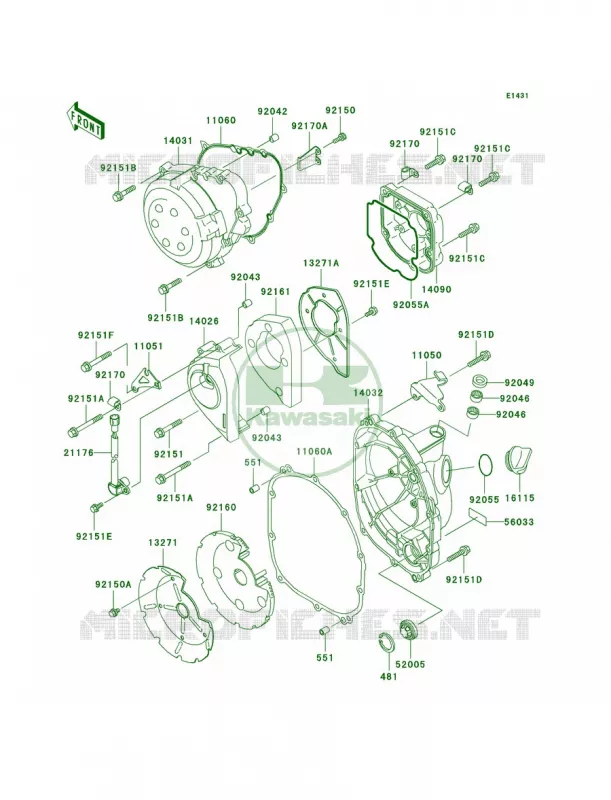 Engine Covers Kawasaki MOTOS 900 2002 Ninja ZX-9R  ZX900-F1