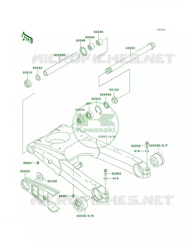 Swingarm Kawasaki MOTOS 1100 2001 Ninja ZX-11  ZX1100-D9