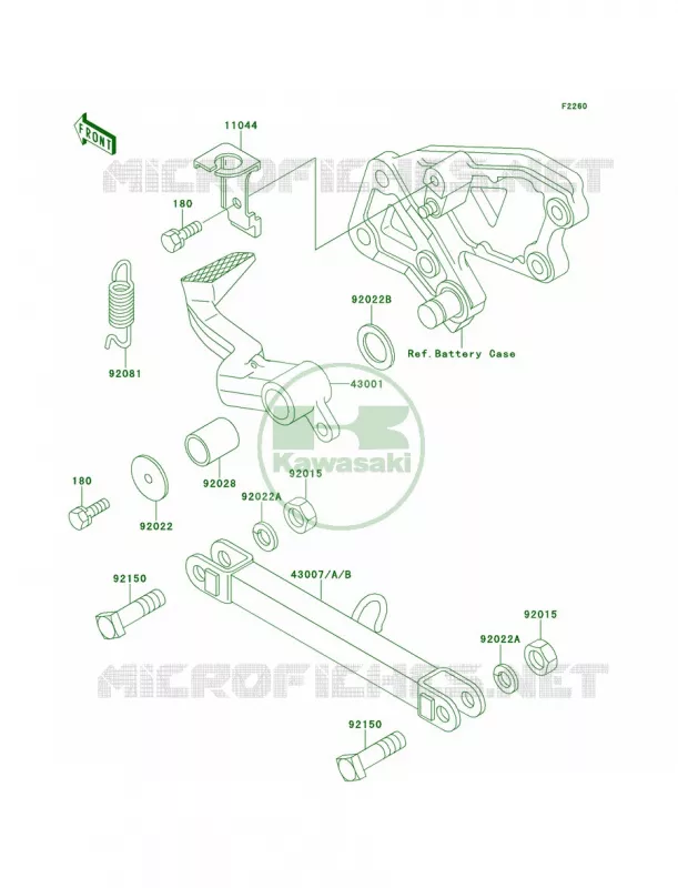 Brake PedalTorque Link Kawasaki MOTOS 600 2001 Ninja ZX-6  ZX600-E9