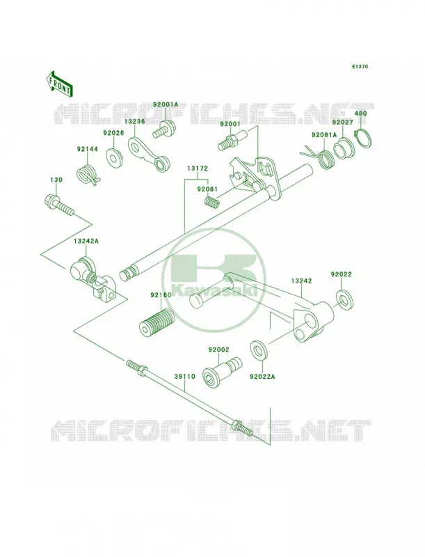 Gear Change Mechanism Kawasaki MOTOS 600 2001 Ninja ZX-6  ZX600-E9