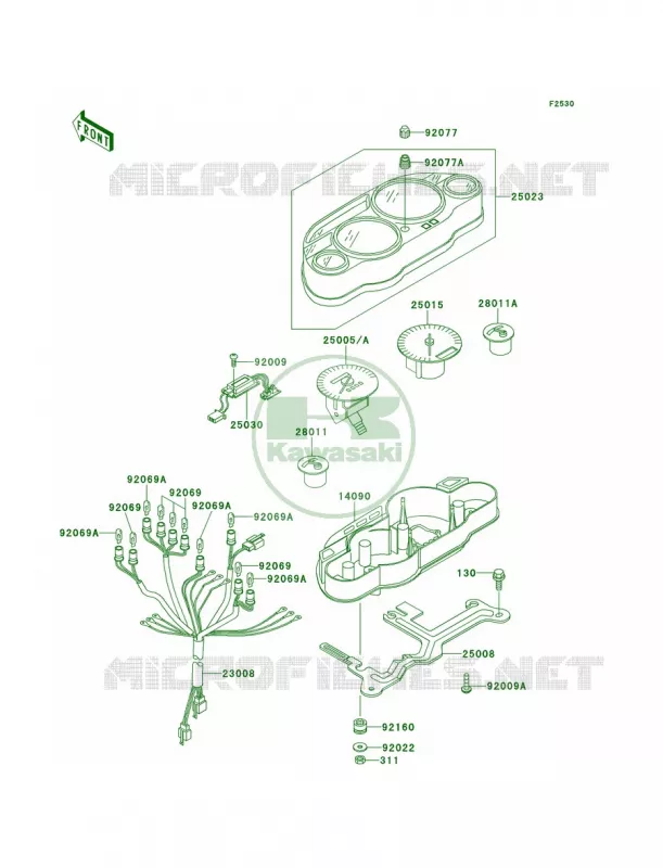 Meters Kawasaki MOTOS 600 2001 Ninja ZX-6  ZX600-E9