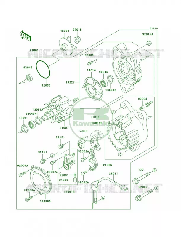Generator Kawasaki MOTOS 750 2001 Ninja ZX-7R  ZX750-P6