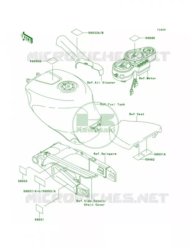 Labels Kawasaki MOTOS 750 2001 Ninja ZX-7R  ZX750-P6