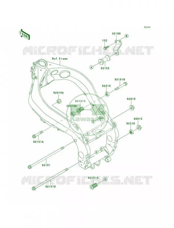 Frame Fittings Kawasaki MOTOS 900 2001 Ninja ZX-9R  ZX900-E2