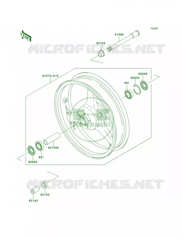 Front Wheel Kawasaki MOTOS 900 2001 Ninja ZX-9R  ZX900-E2