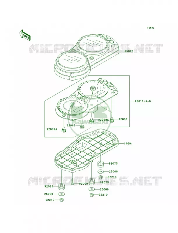 Meters Kawasaki MOTOS 900 2001 Ninja ZX-9R  ZX900-E2