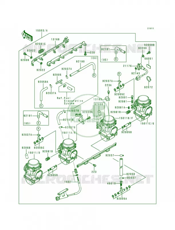 Carburetor Kawasaki MOTOS 750 2000 ZR-7  ZR750-F2
