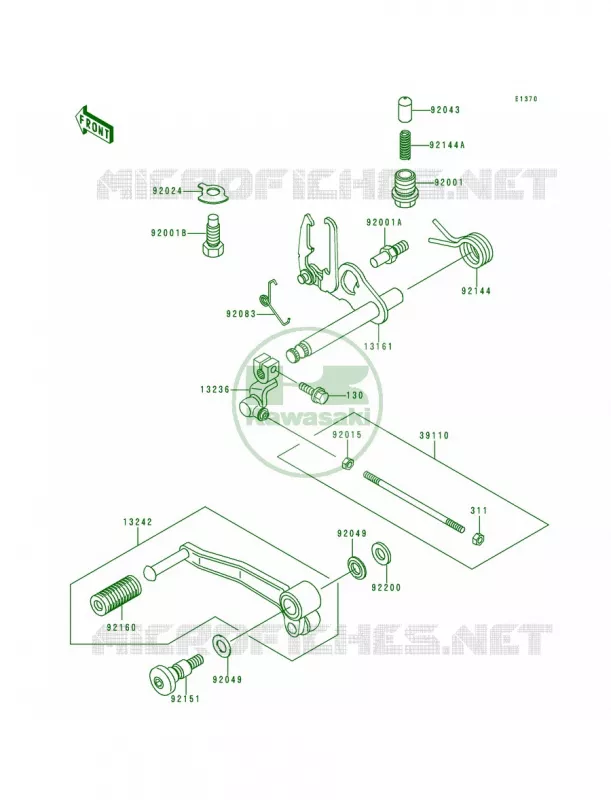 Gear Change Mechanism Kawasaki MOTOS 750 2000 ZR-7  ZR750-F2