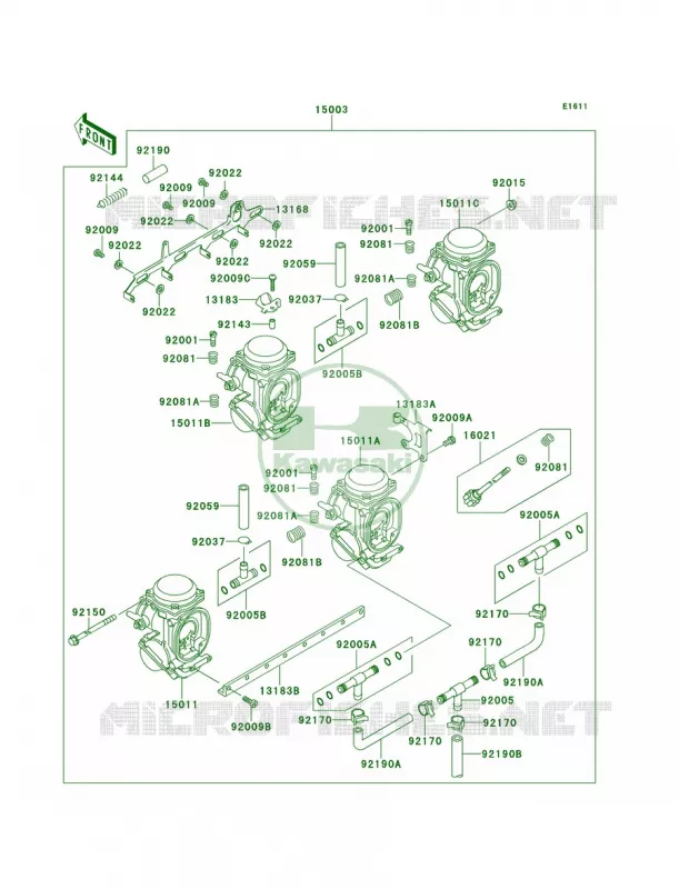 Carburetor Kawasaki MOTOS 1100 2000 Ninja ZX-11  ZX1100-D8