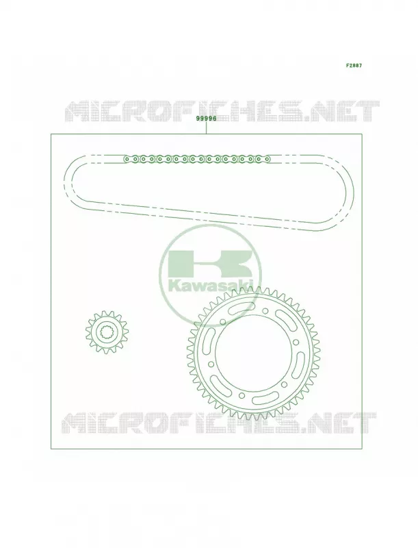 Chain Kit Kawasaki MOTOS 1100 2000 Ninja ZX-11  ZX1100-D8