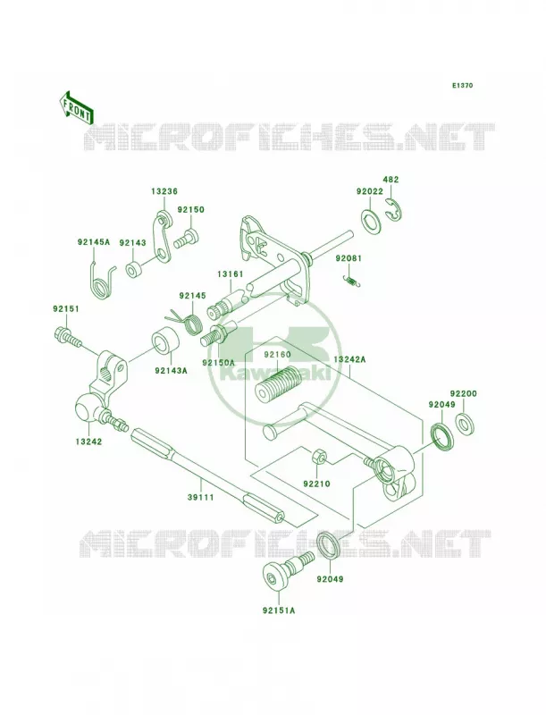Gear Change Mechanism Kawasaki MOTOS 1200 2000 Ninja ZX-12R  ZX1200-A1