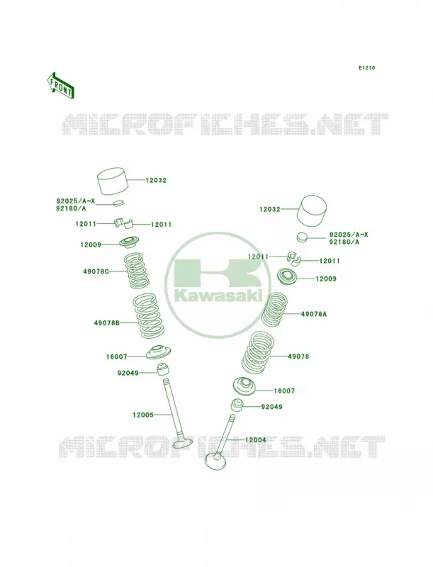 Valves Kawasaki MOTOS 1200 2000 Ninja ZX-12R  ZX1200-A1