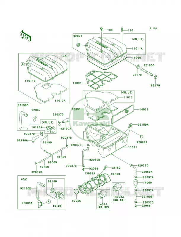 Air Cleaner Kawasaki MOTOS 600 2000 Ninja ZX-6  ZX600-E8