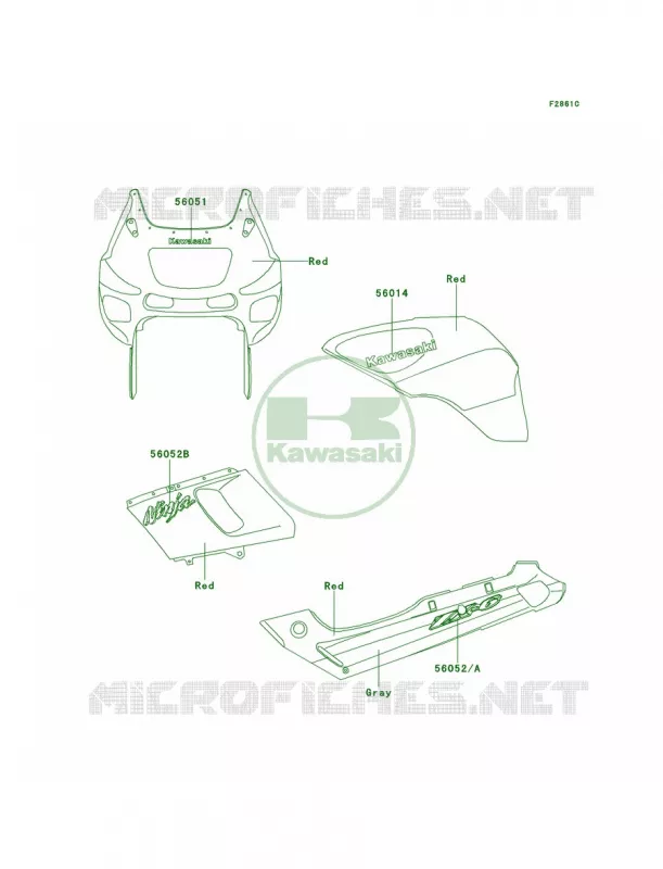 DecalsRedCAUSZX600-E8 Kawasaki MOTOS 600 2000 Ninja ZX-6  ZX600-E8