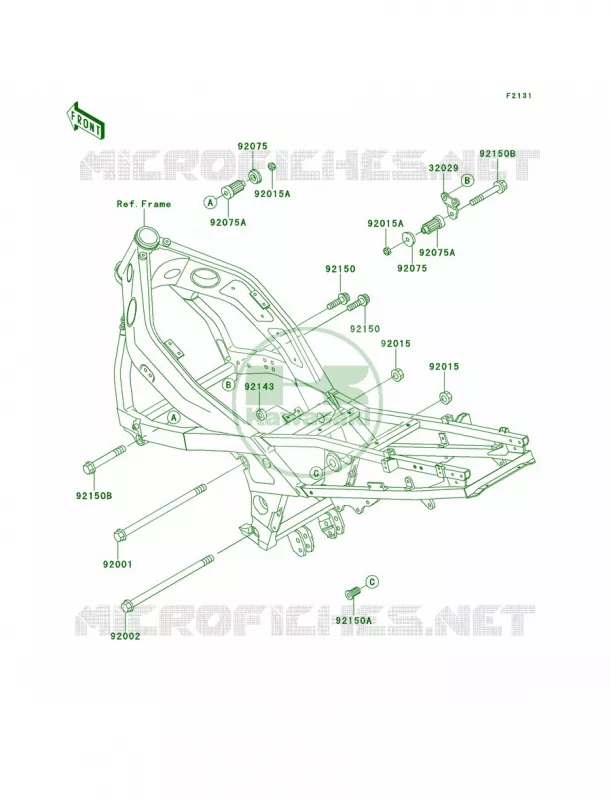 Frame Fittings Kawasaki MOTOS 600 2000 Ninja ZX-6  ZX600-E8