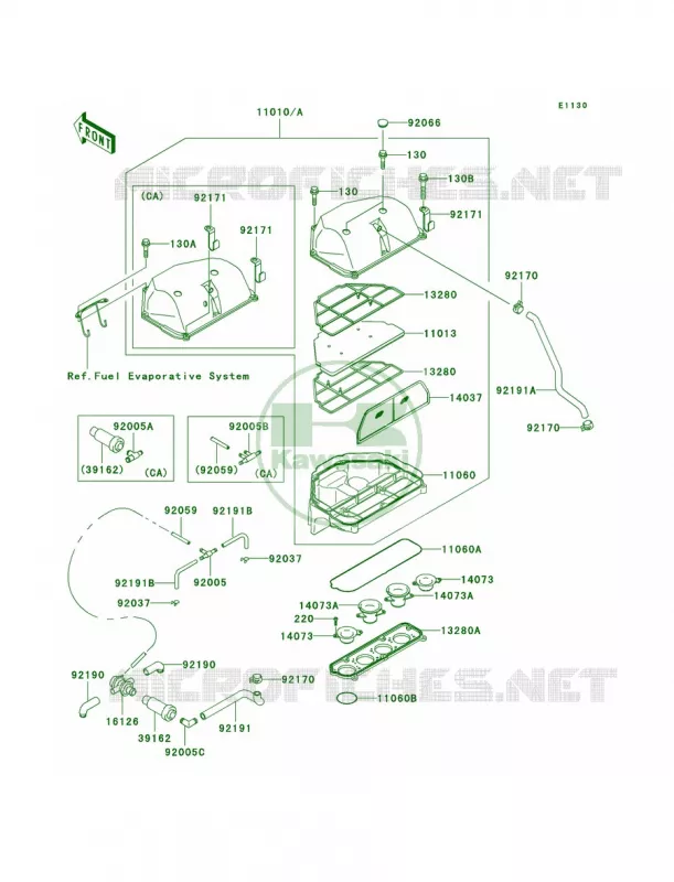 Air Cleaner Kawasaki MOTOS 600 2000 Ninja ZX-6R  ZX600-J1