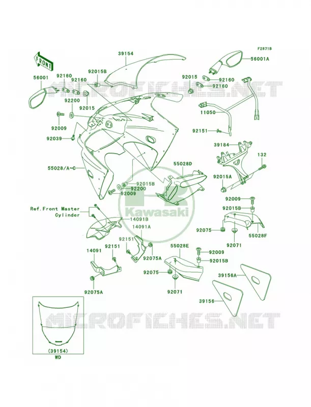 CowlingZX600-J3 Kawasaki MOTOS 600 2000 Ninja ZX-6R  ZX600-J1