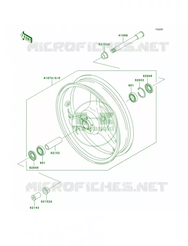 Front Wheel Kawasaki MOTOS 600 2000 Ninja ZX-6R  ZX600-J1