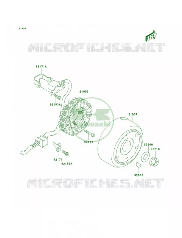 Generator Kawasaki MOTOS 400 2003 KLX400R  KLX400-B1