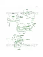 DecalsGreenBlackZX750 P7 pour Kawasaki Ninja ZX-7R 2000