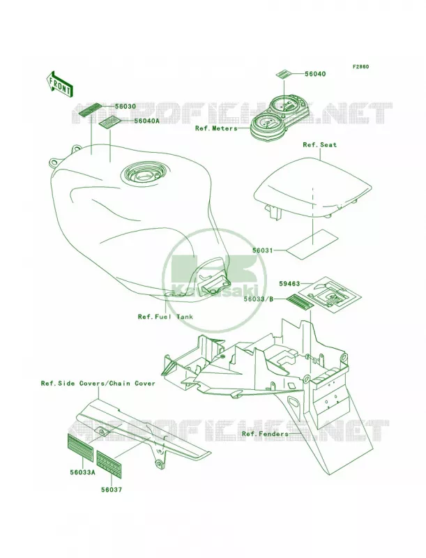 Labels Kawasaki MOTOS 900 2000 Ninja ZX-9R  ZX900-E1