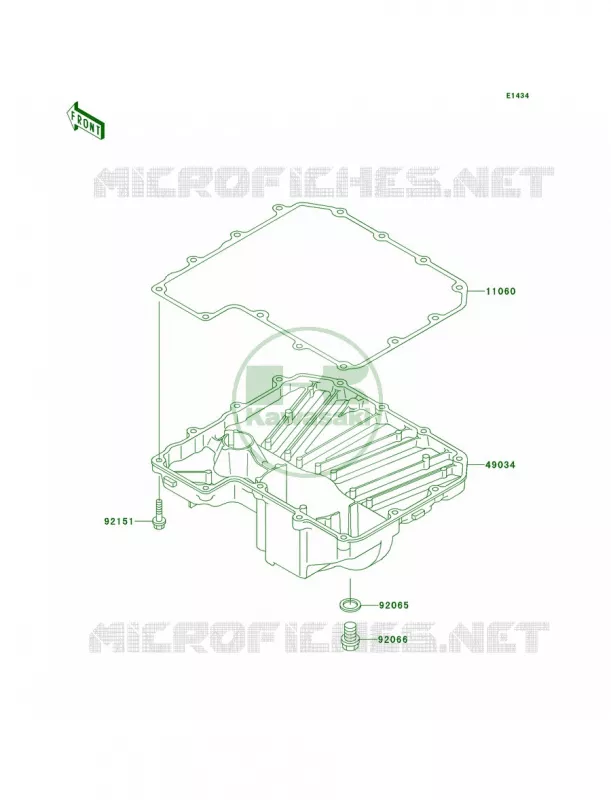 Oil Pan Kawasaki MOTOS 900 2000 Ninja ZX-9R  ZX900-E1