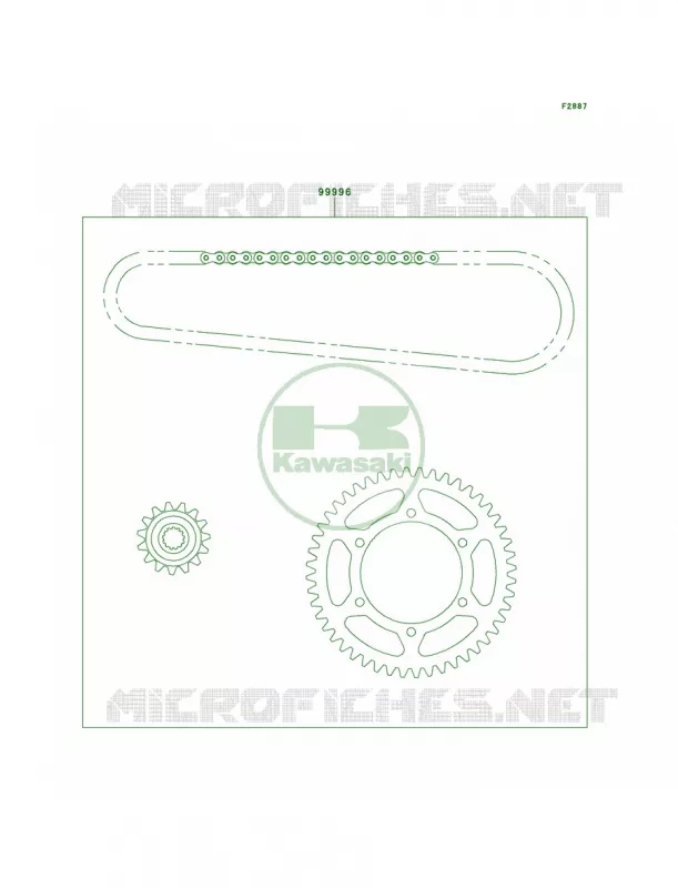 Chain Kit Kawasaki MOTOS 600 1999 Ninja ZX-6  ZX600-E7