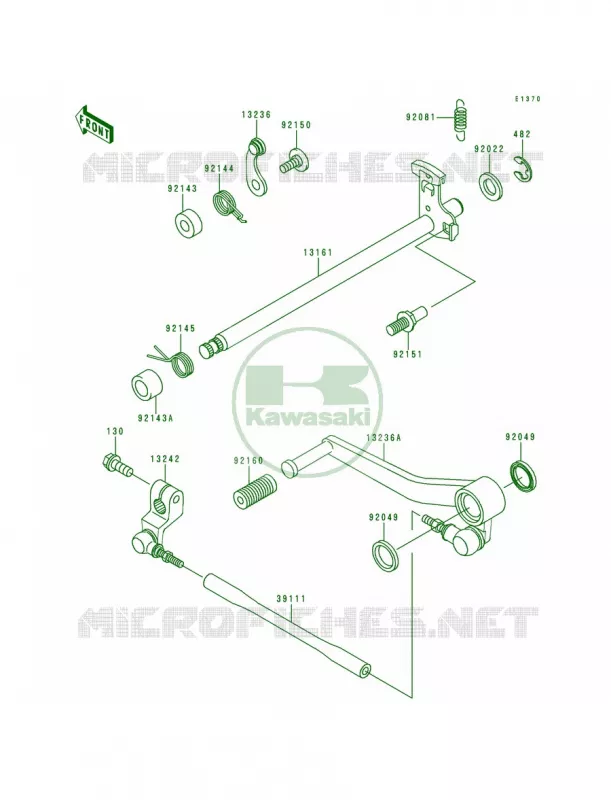 Gear Change Mechanism Kawasaki MOTOS 600 1999 Ninja ZX-6R  ZX600-G2