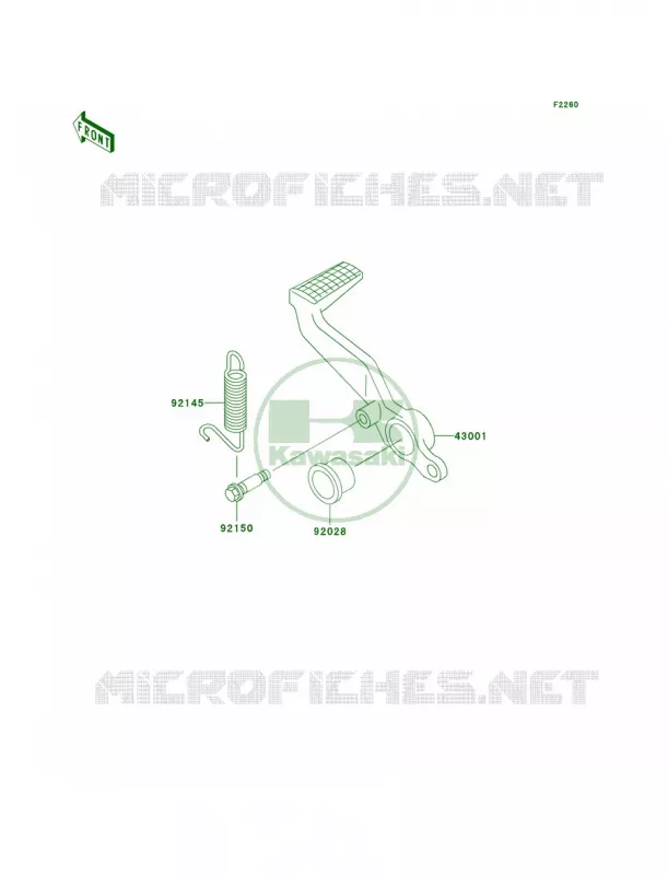 Brake PedalTorque Link Kawasaki MOTOS 900 1999 Ninja ZX-9R  ZX900-C2