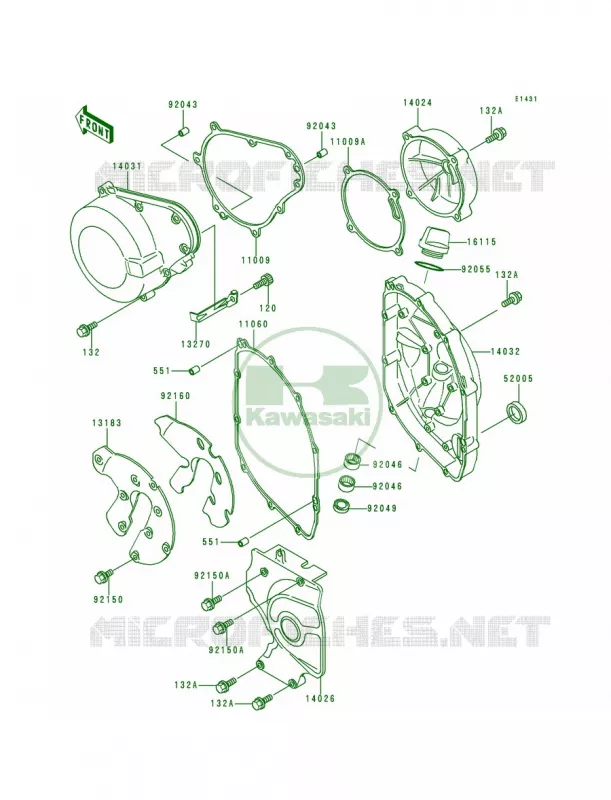Engine Covers Kawasaki MOTOS 600 1998 Ninja ZX-6  ZX600-E6